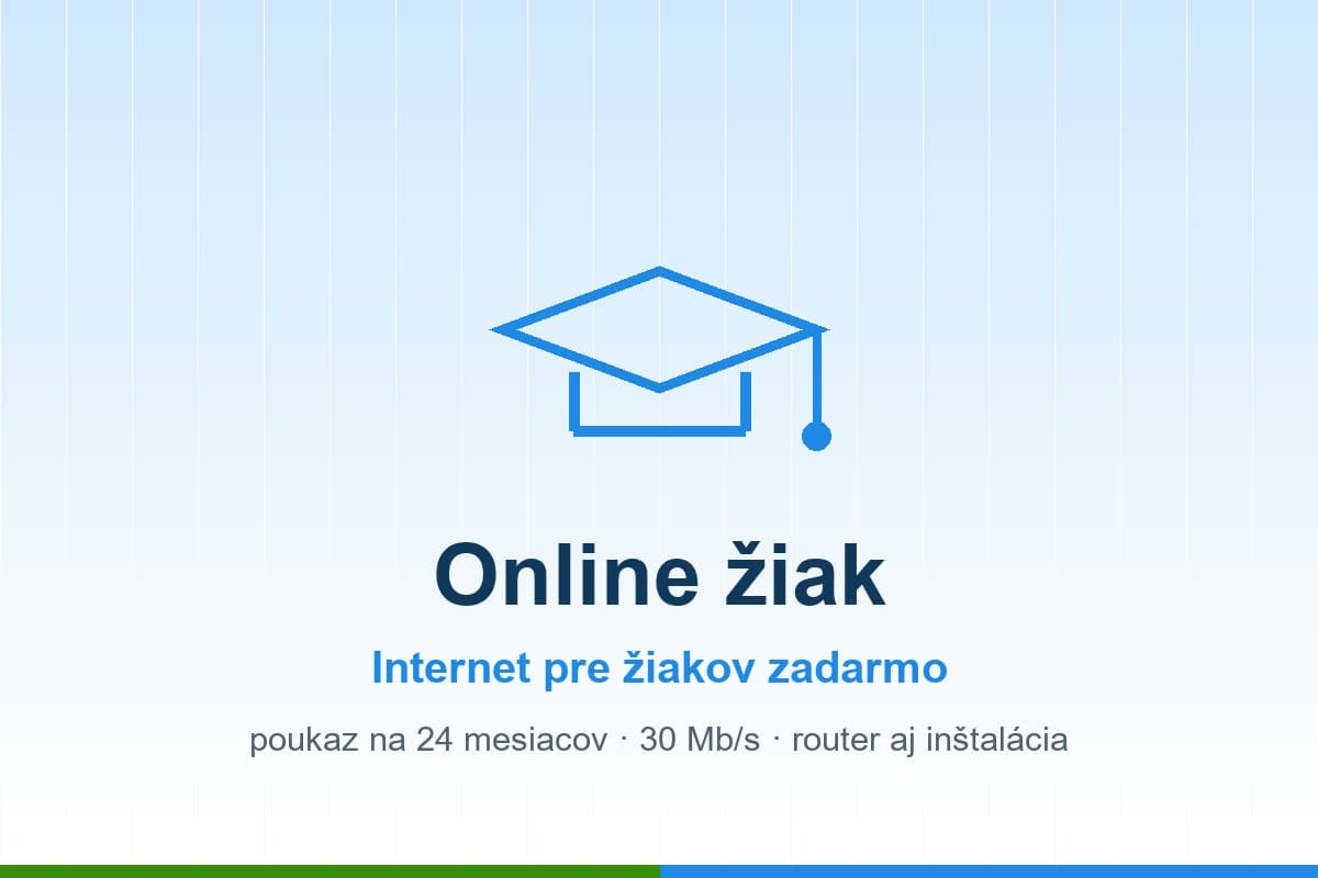 Online žiak — poukaz na bezplatný internet pre žiakov základných a stredných škôl