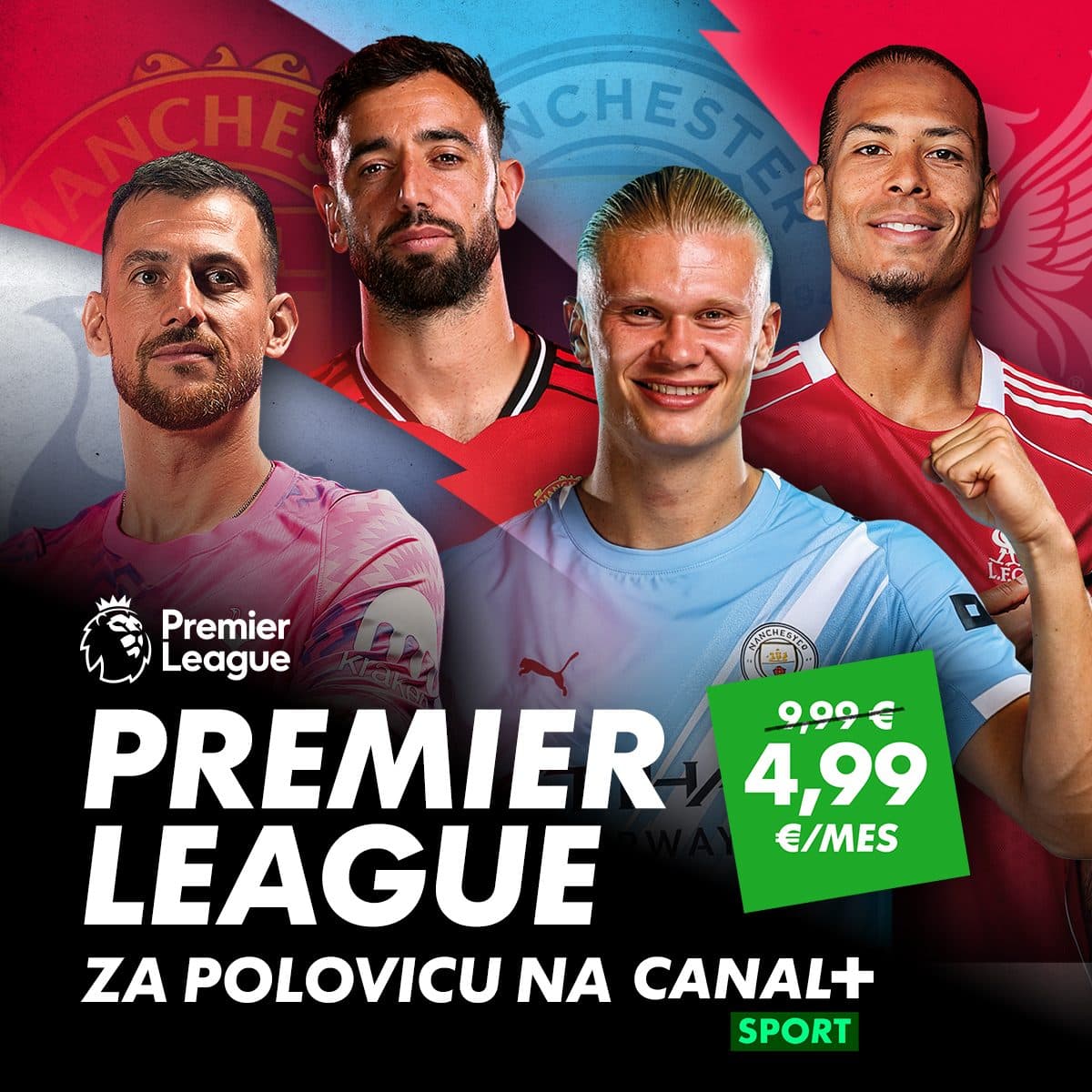 Hviezdy Premier League — balíček CANAL+ so zľavou 50 % na Skylinku